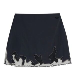 NWT Diesel O-Lane-R1 tulle insert mini skirt in black